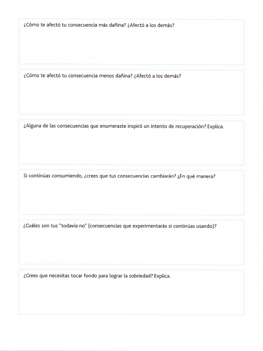 Sobriedad: Hojas de Trabajo para Recuperarte y Retomar el Control